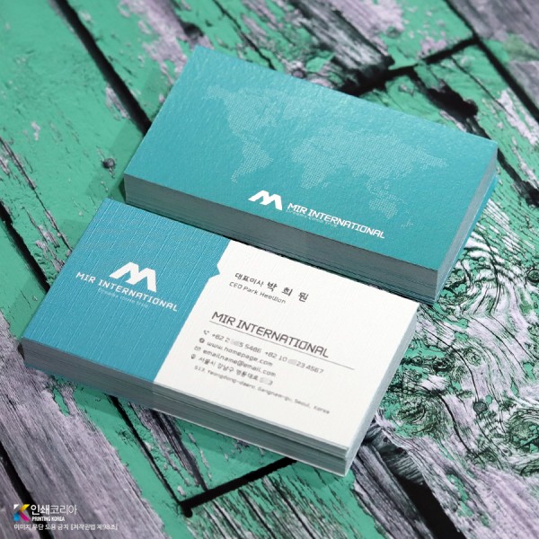 체크무늬 명함 레자크 #91